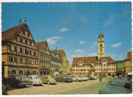 Bad Mergentheim: OPEL REKORD P1, VW 1200 KÄFER/COX, MERCEDES W111, W105, FORD TAUNUS 17M P3 - Marktplatz (Deutschland) - Passenger Cars