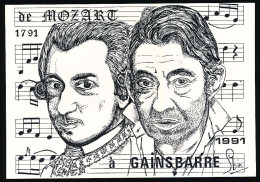 CPM 10.5 X 15 Illustrateur G. ROBIN "Requiem" 1791 / 1991 De Mozart à Gainsbarre - Robin