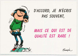 CPSM/CPM 10.5 X 15 Illustrateur / Dessinateur FRANQUIN Gaston LAGAFFE D'accor, Je N'écris Pas Souvent, Mais Ce Qui Est * - Comics