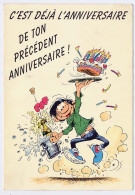 CPSM/CPM 10.5 X 15 Illustrateur / Dessinateur FRANQUIN Gaston LAGAFFE C'est Déjà L'anniversaire De Ton Précédent * - Bandes Dessinées