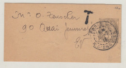 France Postal Stationery Newspaper Wrapper Posted 1913 - Taxed? B240401 - Zeitungsmarken (Streifbänder)