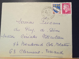 1536Ba  Marianne De Cheffer Et Blason De Troyes 1353a Sur Lettre Du Puy De Dôme. Bandes De Phospho - 1967-1970 Marianne De Cheffer