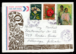 Polynésie - Bel Affranchissement Avec YV 119 + YV PA 127 & 135 Sur Lettre De Vaitape , Bora Bora Pour L'Allemagne , 1978 - Briefe U. Dokumente