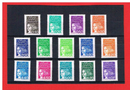 1997 -  MARIANNE De LUQUET - SERIE N° 3086 à 3091 - 3092b - 3093 à 3099 - 14 Timbres - NEUFS** - COTE Y&T: 26.90 € - 1997-2004 Marianne (14. Juli)