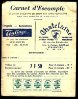 CARNET D'ESCOMPTE " TEXTIL ET LINGERIE " STRASBOURG - CARNET 3 VOLETS PLEIN -  - Blocks Und Markenheftchen