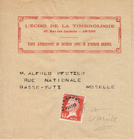 Tarifs Postaux France Du 25-03-1924 (51) Pasteur Préo N° 67 45 C. Rouge Variété De Décalage De La Surcharge - 1922-26 Pasteur