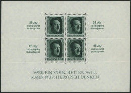 Dt. Reich Bl. 11 *, 1937, Block Reichsparteitag, Marken Postfrisch, Pracht, Mi. 90.- - Blokken