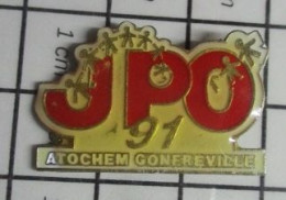 1920 Pin's Pins / Beau Et Rare / THEME : MARQUES / JPO 91 ATOCHEM GONFREVILLE Version Blanche - Trademarks
