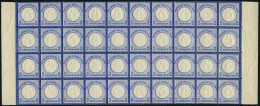 Dt. Reich 20 **, 1872, 2 Gr. Ultramarin Im Postfrischen Bogenteil Von 40 Stück, Kabinett, RR! - Unused Stamps