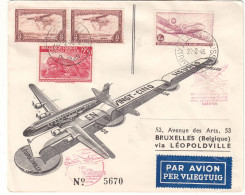 Belgique - Lettre De 1946 - GF - Oblit Bruxelles - Exp Vers Léopolsville - Avec Timbres Du Congo Belge - - Cartas & Documentos