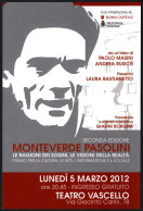 ITALIA ROMA 2012 - PROMOTION CARD 2^ EDIZIONE MONTEVERDE PASOLINI - PREMIO PER LA CULTURA, LE ARTI, L'INFORMAZIONE - I - Artistes