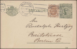 Postkarte P 33 BREVKORT 7 Öre Druckdatum 119 Mit Zusatzfr., HALSINGBORG 17.11.12 - Postal Stationery