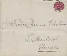 Umschlag 9X Drei Kronen 10 Öre, STOCKHOLM 15.10.1893 Nach UPSALA 16.10.93 - Entiers Postaux