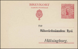 Postkarte P 37II Brevkort König Gustav Ohne Druckdatum, Vordruck ** Postfrisch - Malattie