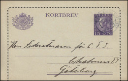 Kartenbrief K 23 KORTBREV 15 Öre, TRÄLLEBORG 1923 Nach Göteborg, Karte Mit Rand - Ganzsachen