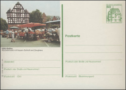 P134-i5/069 6300 Gießen, Wochenmarkt Mit Neuem Schloß Und Zeughaus ** - Geïllustreerde Postkaarten - Ongebruikt