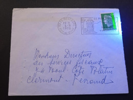 1611b  Marianne De Cheffer Sur Lettre Du 04/08/1970, Puy De Dôme. 1 Bande Phospho - 1967-1970 Marianna Di Cheffer