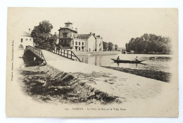 CPA - 77.Samois Sur Seine. Pont De Bois Et La Villa Rose - Samois