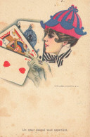 NANNI * CPA Illustrateur Nanni Italia * N°337-3 * Jeu De Cartes , Carte Cards * Femmes Mode Chapeau Jeux Game - Nanni