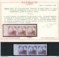 Castelli Lire 700  Varietà Rosso Evanescente - Plaatfouten En Curiosa