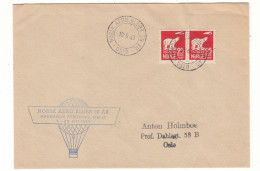 Norvège - Lettre De 1959 - Oblit Norsk Aero Klubb 50 Är - Valeur 26,50 € ( 20 + 6,50 ) - Ours - - Storia Postale