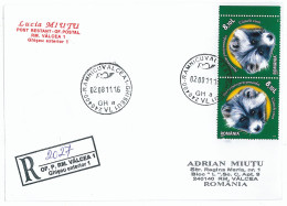 NCP 15 - 2027-a The RACCOON DOG, Romania - Registered, Stamps TETE BECHE - 2011 - Chiens