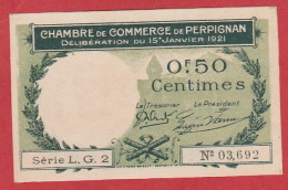 Chambre De Commerce De Perpignan - 50 Centimes - Camera Di Commercio