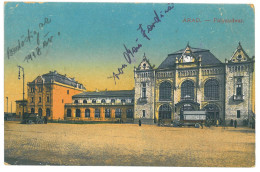 RO 52 - 20319 ARAD, Railway Station, Omnibus, Romania - Old Postcard - Used - 1918 - Rumänien