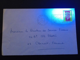 1536Ba Marianne De Cheffer Sur Lettre De La Bourboule  Puy De Dôme. 2 Bandes Phospho - 1967-1970 Marianne (Cheffer)