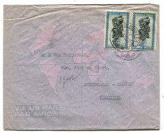 Congo Léopoldville 1 Oblit. Keach 10(.J.) Sur C.O.B. 289 (paire) Sur Lettre Vers Kessel-Loo Le 09/06/1952 - Storia Postale