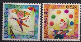 2002  Luxemburg Mi. 1579-0**MNH Europa: Zirkus - Unused Stamps