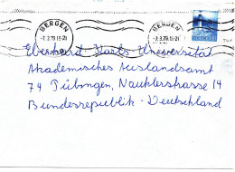 76559 - Norwegen - 1979 - 1,80Kr Leuchtturm EF A Bf BERGEN -> Westdeutschland - Vuurtorens