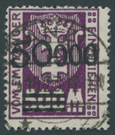 PORTOMARKEN P 28II O, 1923, 50000 Auf 500 M Dkl`purpur, Aufdruck Glänzend, Zeitgerechte Entwertung DANZIG, Pracht, Fotoa - Portomarken