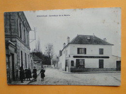 EZANVILLE -- Carrefour De La Mairie - Epicerie Tabac Commerce De Vins - ANIMEE - Carte PEU COURANTE !! - Ezanville