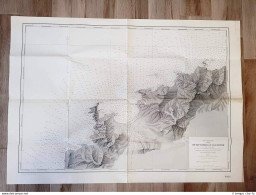 Carta Nautica Antica Corsica Da Capo Cavallo All'Isola Rossa Anno 1895 - Cartes Géographiques