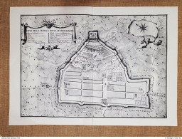 Terra E Rocca Di Pietrasanta Granducato Di Toscana Odoardo Warren 1749 Ristampa - Carte Geographique