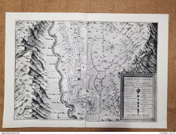 Pianta Fortezza Di Fivizzano Granducato Di Toscana Odoardo Warren 1749 Ristampa - Cartes Géographiques