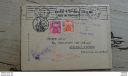 Enveloppe Avec Courrier , Taxée, Avec Griffe "le Ministre De La France D'outre Mer" - 1950 ................ G790 - 1859-1959 Covers & Documents