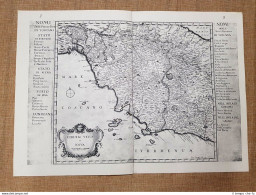 Etruria Vecchia E Nuova Granducato Di Toscana Odoardo Warren 1749 Ristampa - Cartes Géographiques