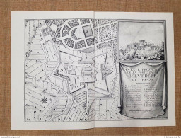 Pianta Fortezza Di Belvedere Granducato Di Toscana Odoardo Warren 1749 Ristampa - Carte Geographique