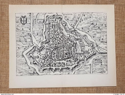 Carta O Mappa Di Padova Itinerario D'Italia Anno 1747 Scotto Ristampa Anastatica - Carte Geographique