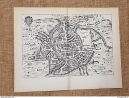 Carta O Mappa Vicenza Itinerario D'Italia Anno 1747 Scotto Ristampa Anastatica - Cartes Géographiques