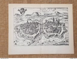 Carta O Mappa Di Parma Itinerario D'Italia Anno 1747 Scotto Ristampa Anastatica - Cartes Géographiques