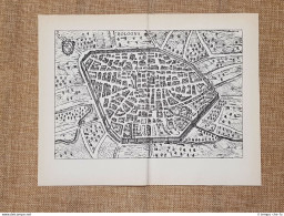 Carta O Mappa Bologna Itinerario D'Italia Anno 1747 Scotto Ristampa Anastatica - Carte Geographique