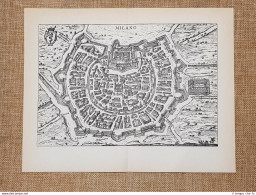 Carta O Mappa Di Milano Itinerario D'Italia Anno 1747 Scotto Ristampa Anastatica - Landkarten
