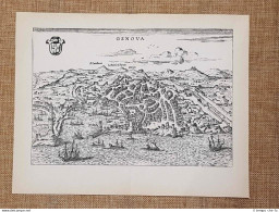 Carta O Mappa Di Genova Itinerario D'Italia Anno 1747 Scotto Ristampa Anastatica - Cartes Géographiques