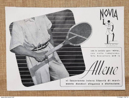 Pubblicità D'Epoca Anno 1937 Camicie Sport Per Tennis Novia Alene Milano - Other & Unclassified