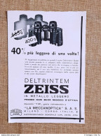 Pubblicità D'Epoca Anno 1941 Binocolo Deltrintem Zeiss Meccanoptica Milano - Andere & Zonder Classificatie