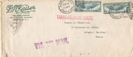 COVER USA VIA TRANS ATLANTIC ROUTE BROOKLYN 1941 CENSURE CONTROLE POUR FRANCE AVIGNON - Storia Postale