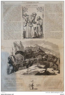 Artillerie Russe Gravissant Le Gounib (Caucase) -  Page Original 1859 - Historical Documents